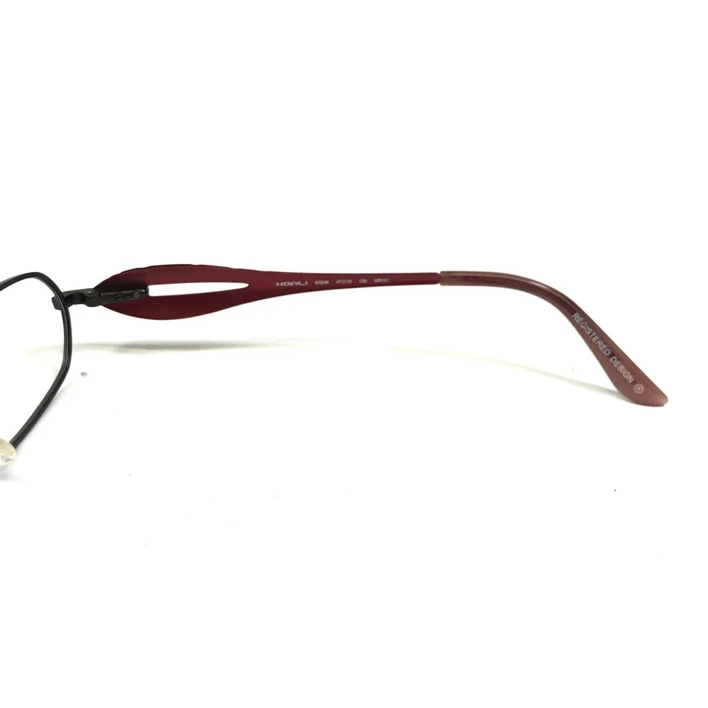 Morel Petite Eyeglasses Frames KOALI 6724K MR151 Black Red Rectangular 47-16-135